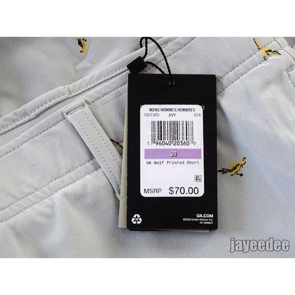 $70 UNDER ARMOUR GOLF PRINTED SHORTS ALL OVER DUCK 1377303-014 HALO GREY 38 - Picture 5 of 5